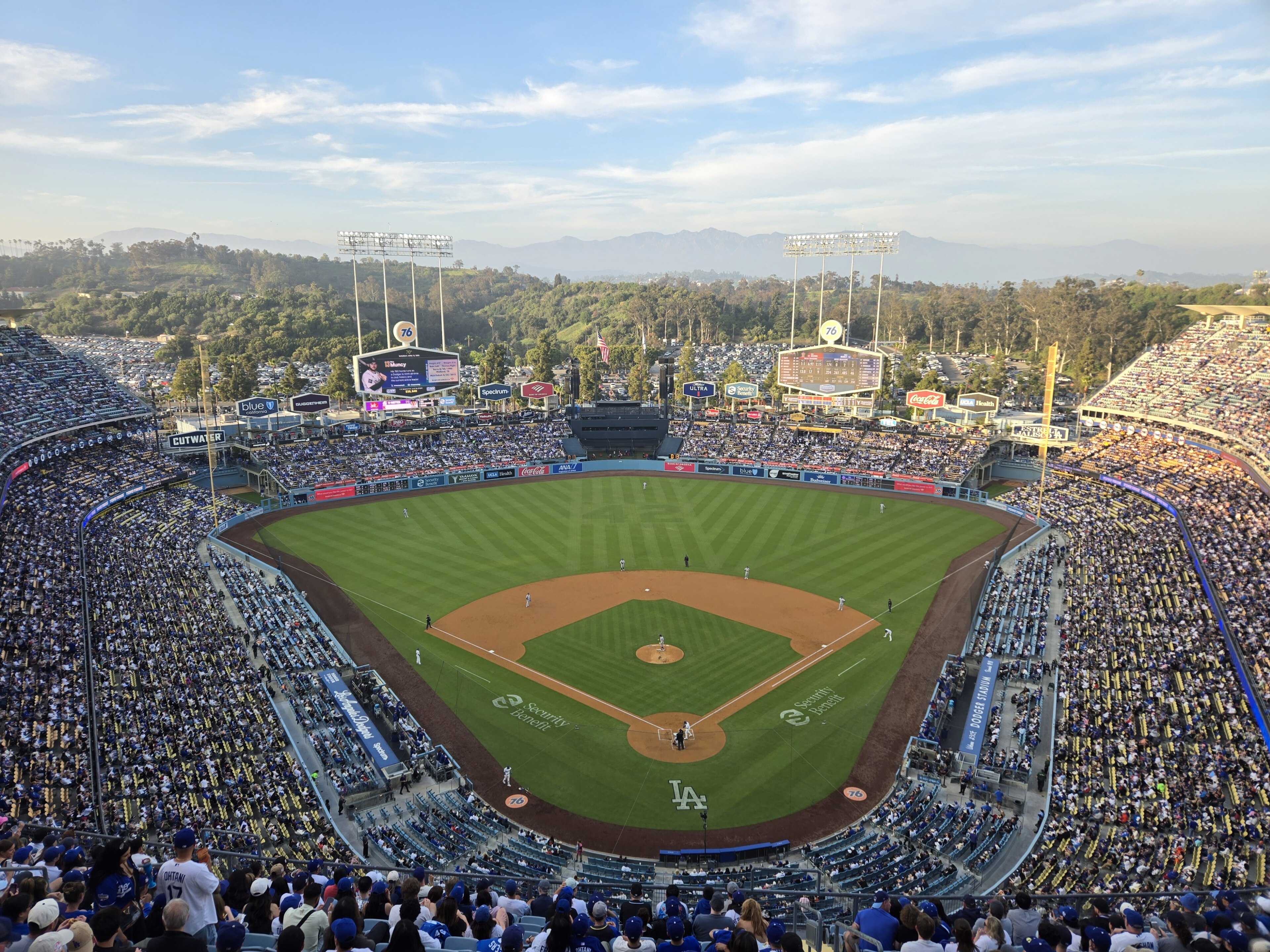 Dodger Stadium, home of the Los Angeles Dodgers